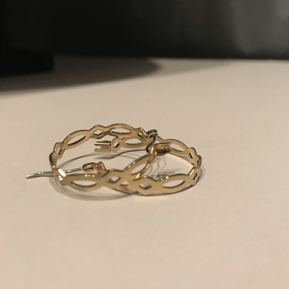 Gold hoop earrings